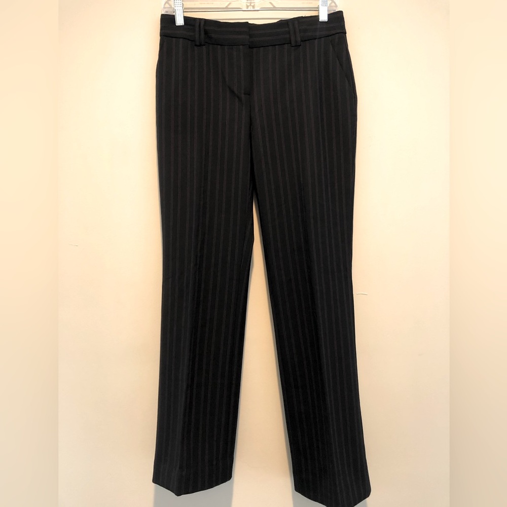 Alfani dress pants size 2P.  Black with purple stripe.